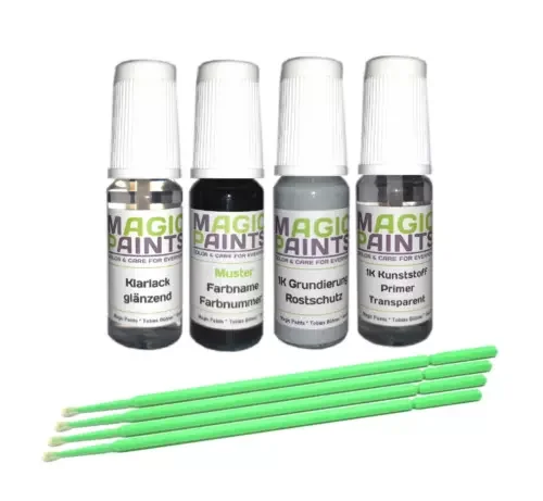 Dronehint Touch-Up Paint Set Suitable For Dacia, 676 Pearl Black For Plastic Parts Parts