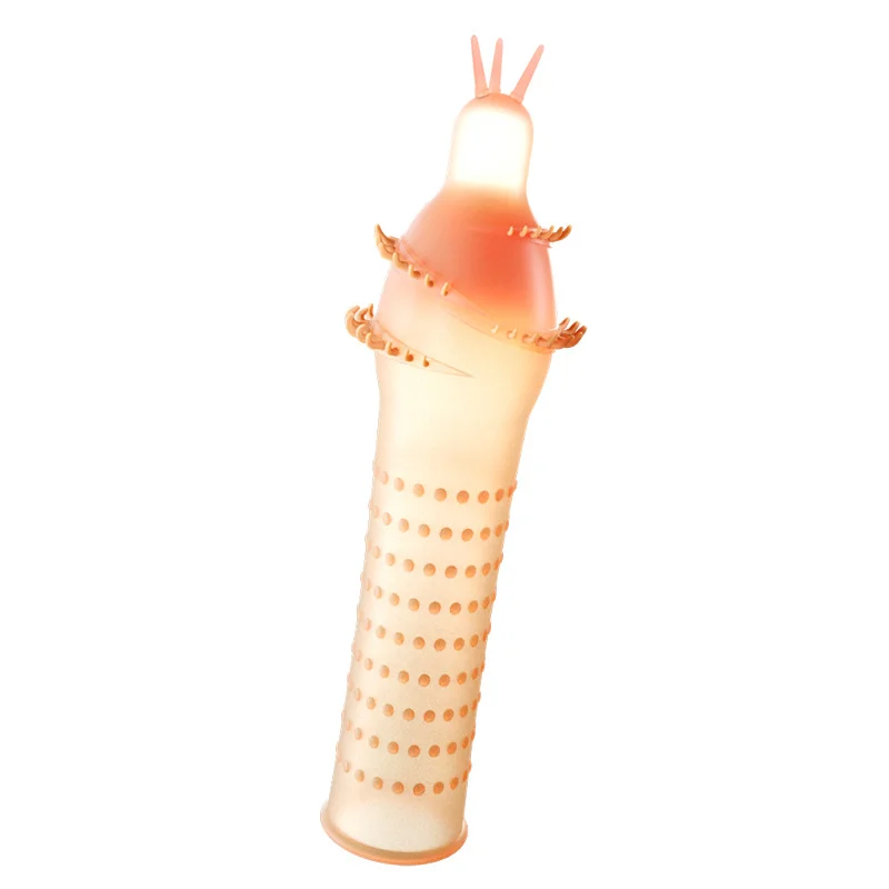 Ultra-thin Point Prick Vibrating Penis Sleeve For Couples