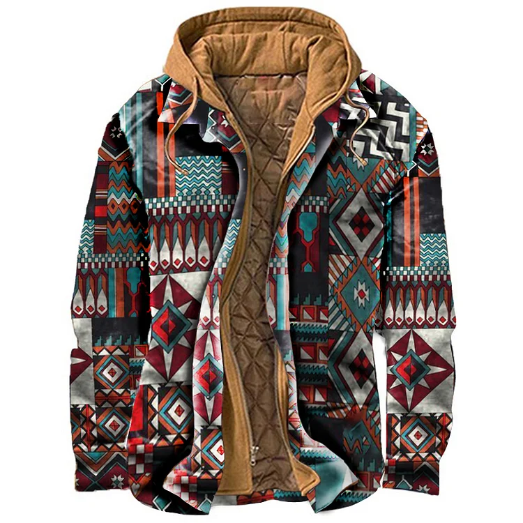 Men's Lined Hooded Flannel Jacket