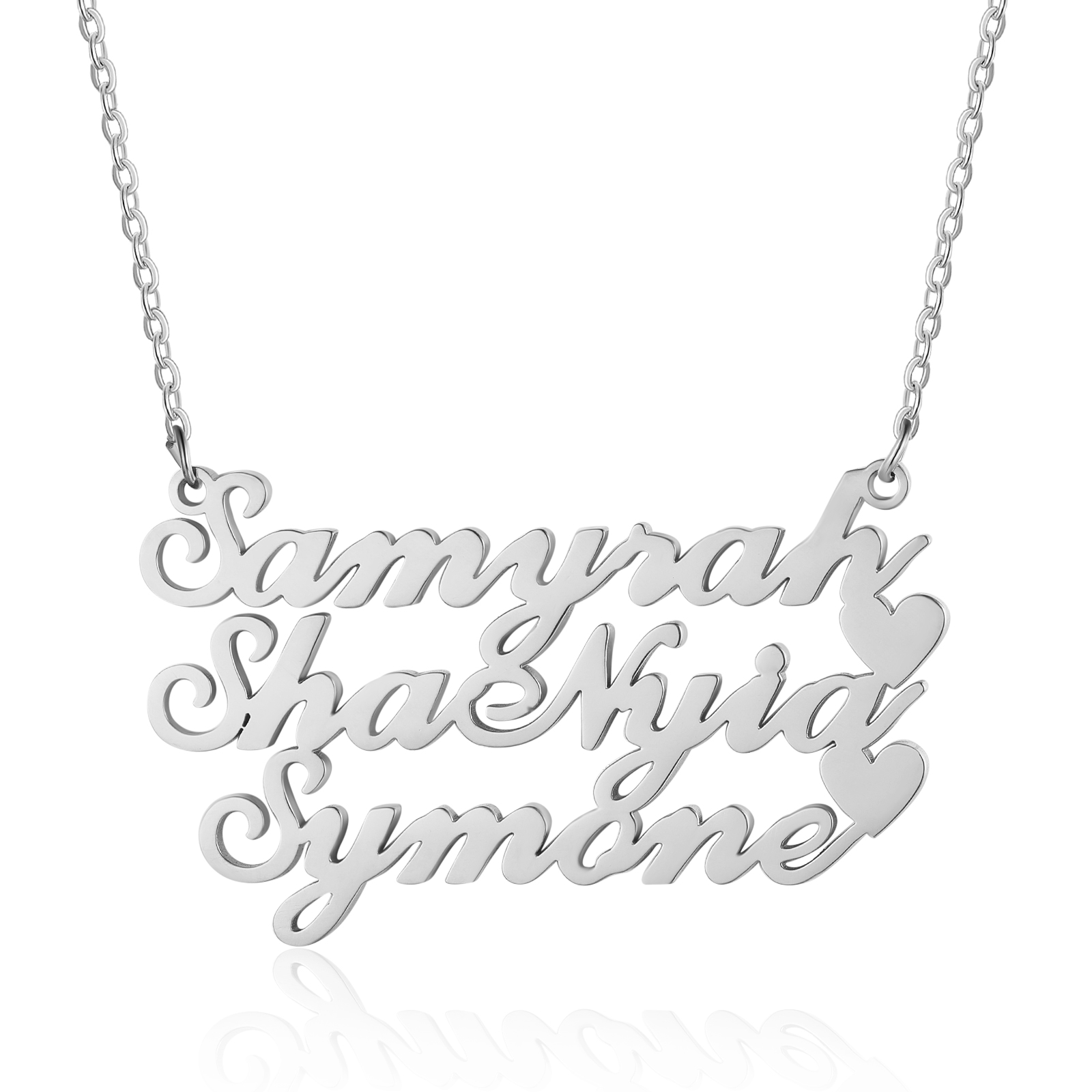 Custom Three Names Necklace