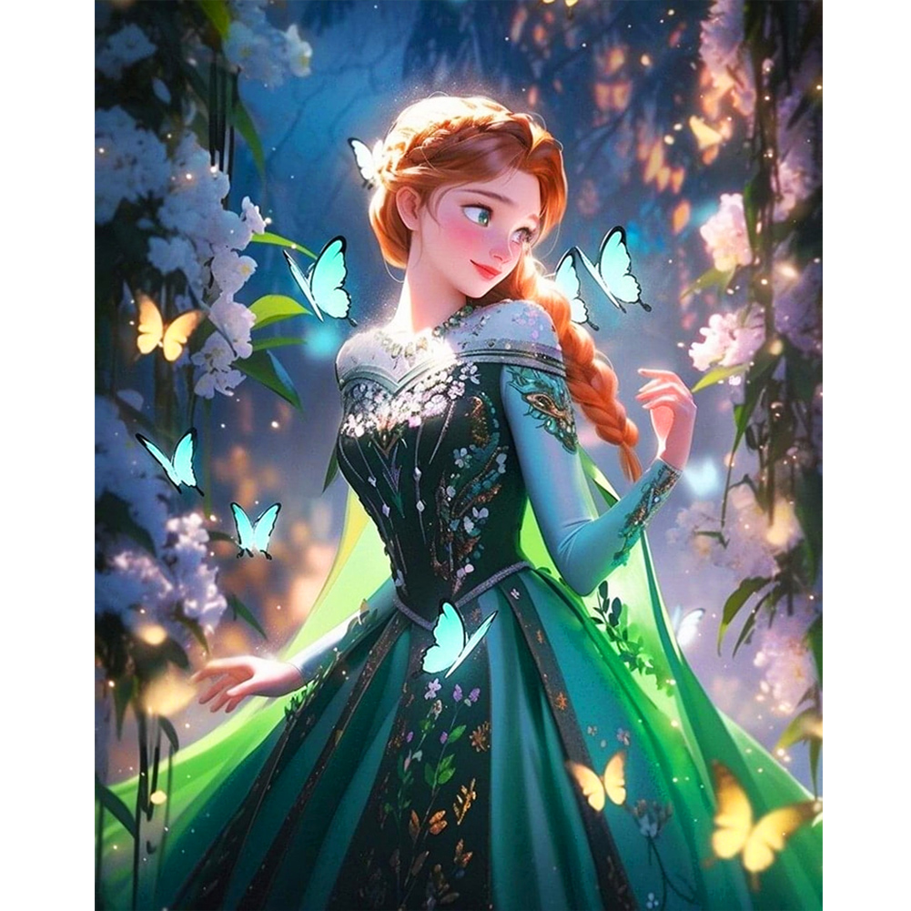5D Diamond Fan Art Disney Frozen Elsa Anna Painting 40CM by 40CM 