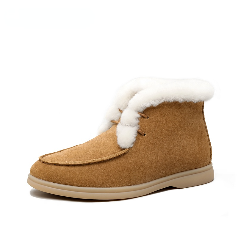 Letclo™  Winter Comfortable Flat Wool Women Snow Boots letclo Letclo