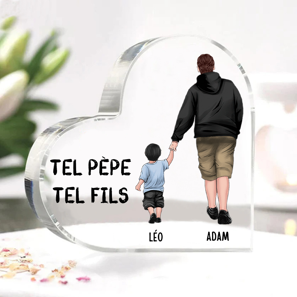 Cher papa, voici quelques mots gentils - Plaque en Plexiglas