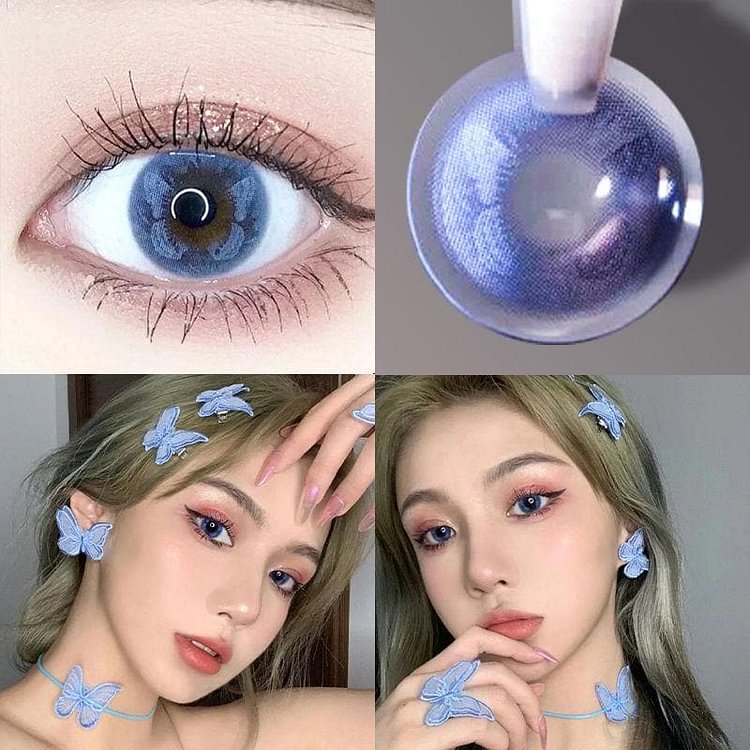 Princess Moon Butterfly Blue Colored Contact Lenses Contacts SS1738