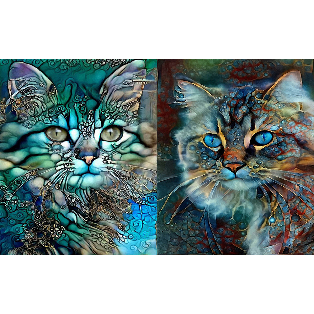 Cat 11CT Stamped Cross Stitch 40*50CM