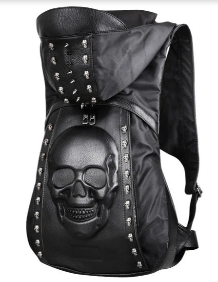 Bestkawaii Dark Skull Hoodie Backpack