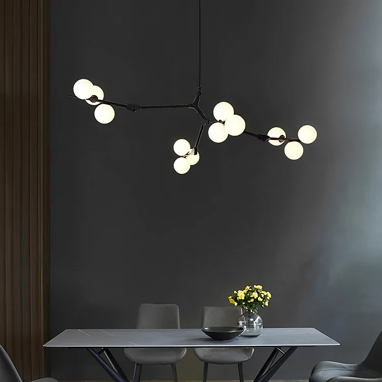 Nordic Style Mini Cluster Design Chandelier Lights Metal Glass Ceiling Light - Appledas