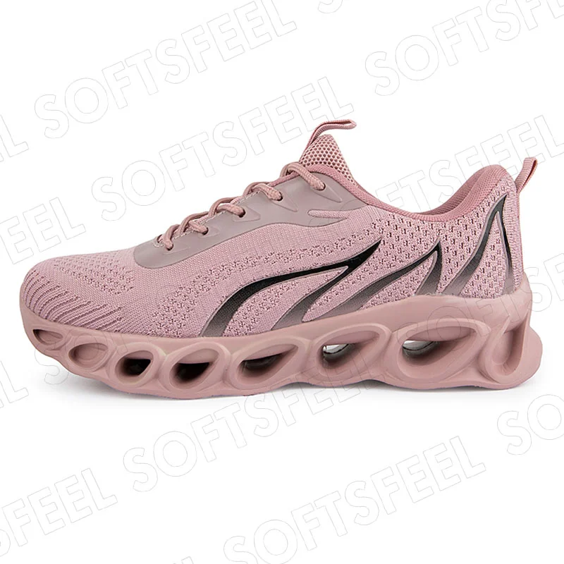 Softsfeel Men's Relieve Foot Pain Perfect Walking Shoes - Pink Black