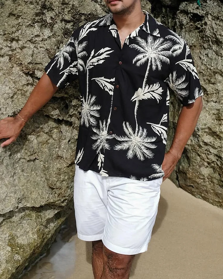 Coconut Print Men's Shirt