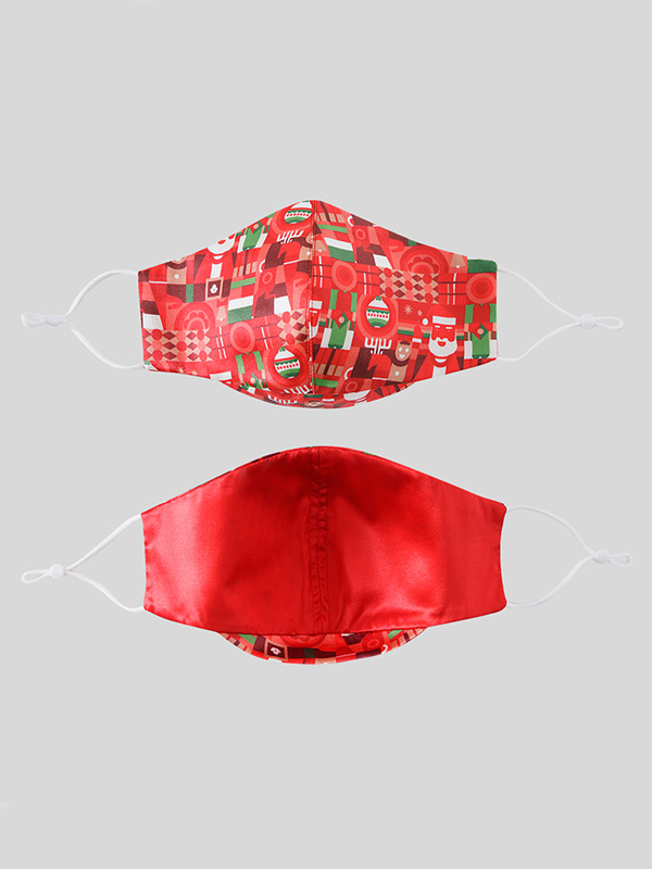 Silk Face Covering Christmas Windproof Style