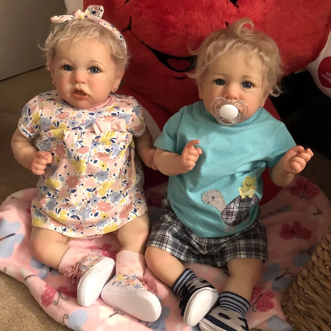 12'' Realistic Reborn Twins Boys & Girls Silicone Baby Doll Marrisa and Rosson, Kids Gift Toy 2024 -Creativegiftss® - [product_tag] RSAJ-Creativegiftss®