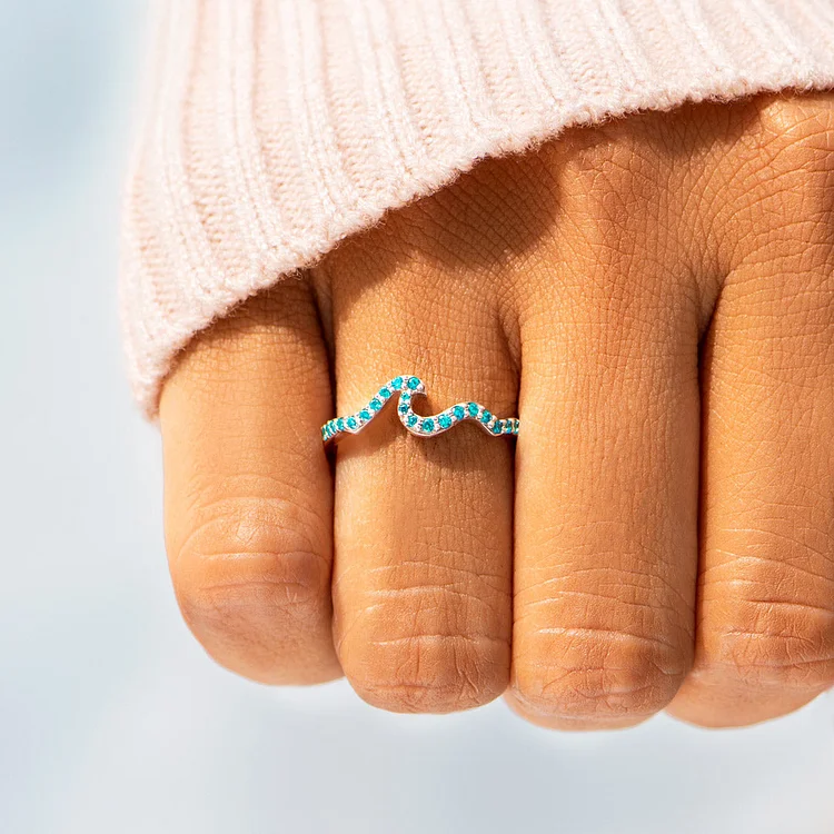Daughter The Entire Ocean Is Yours Pavé Wave Ring