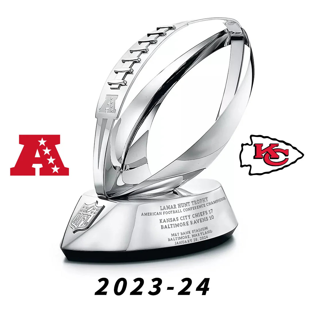 [NFL]Metal Version 2023-24 Season Kansas City Chiefs The Lamar Hunt Trophy AFC Full Size