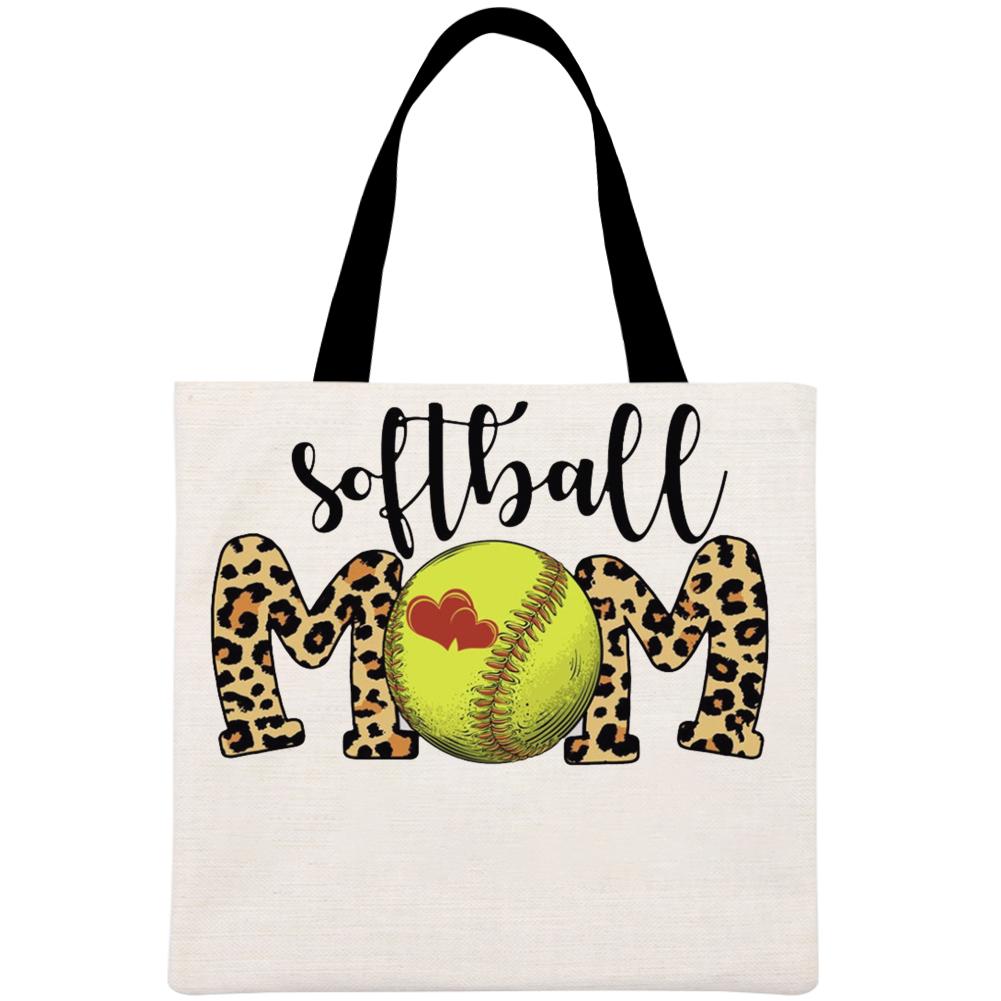 softball mom Printed Linen Bag-Guru-buzz