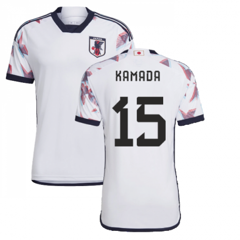Japan Daichi Kamada 15 Away Shirt Kit World Cup 2022