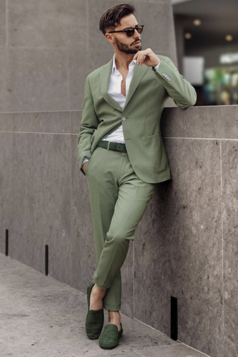 Dresseswow Best Fited Green Best Wedding Suits For Groom Online