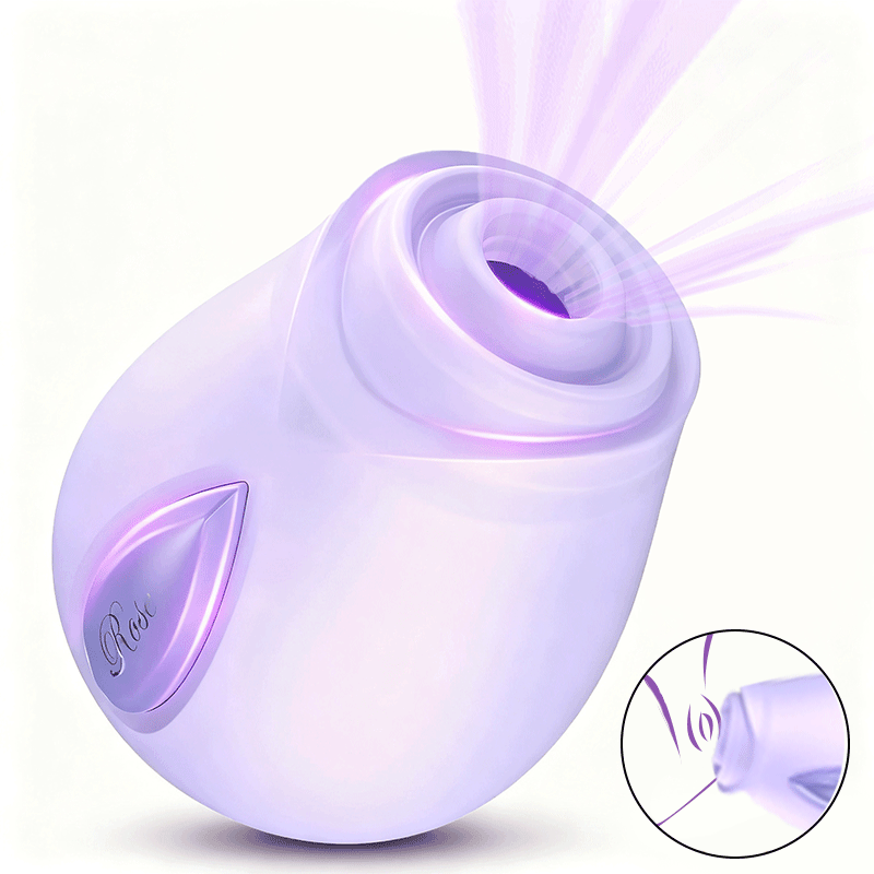 Lavender Bliss - Rose Suction Vibrator With Wide Mouth Clit Stimulator For Deep Pleasure By Rose Toy