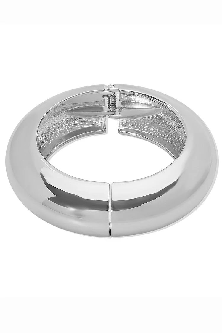 Simple Spring Opening Circle Metal Bracelet
