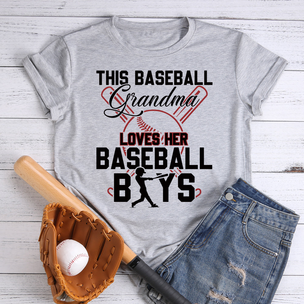 This baseball grandma loves her baseball boys T-shirt Tee -013495-Guru-buzz