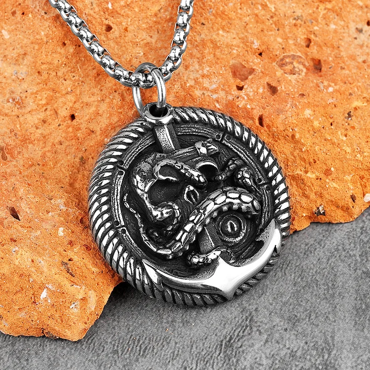 Gothic Anchor Stainless Steel Necklace