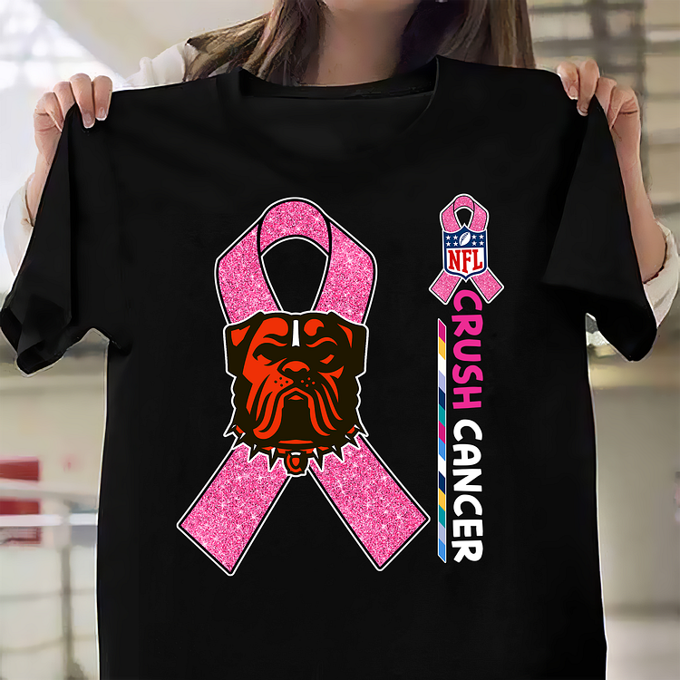 NFL Cleveland Browns Crush Cancer Shirt