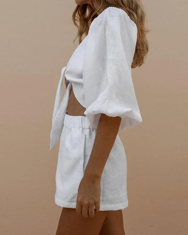 cotton and linen summer fashion suit p118298