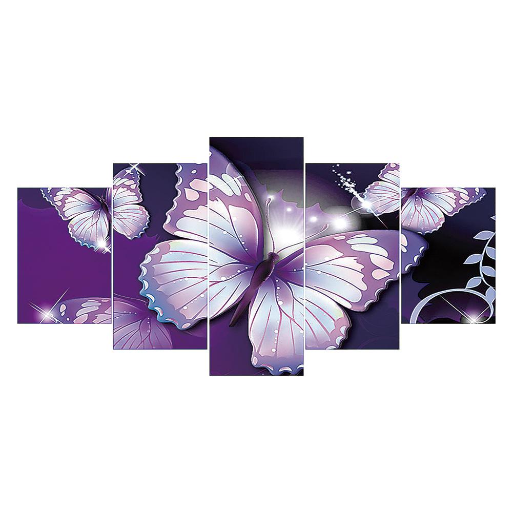 95*45CM - Multi-picture Round Drill Diamond Painting - 5pcs Purple Butterfly, 501 Original
95*45CM - Multi-picture Round Drill Diamond Painting - 5pcs Purple Butterfly, 501 Original