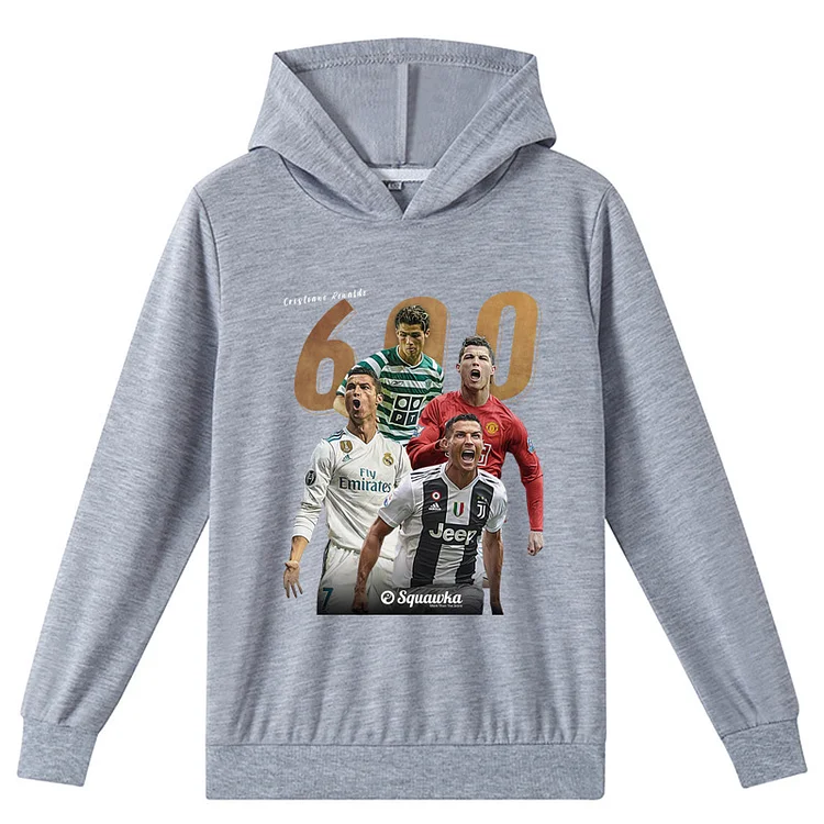 Mayoulove Cristiano Ronaldo Hoodie - Trendy Football Sweatshirt for Boys and Girls-Mayoulove
