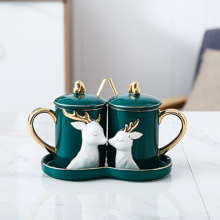 Creative Couple Ceramic Pair Of Cups - Appledas
