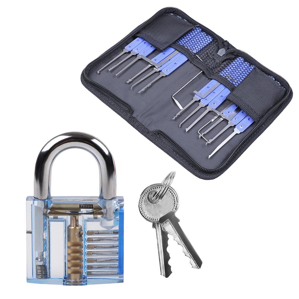 18pcs Lockpick with Clear Padlock Locksmith Training Skill Unlocking Tools, 501 Original
18pcs Lockpick with Clear Padlock Locksmith Training Skill Unlocking Tools, 501 Original