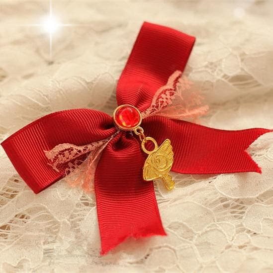 Kawaii Card Captor Sakura Bird Head/Bowknot Brooch Badge SP165150