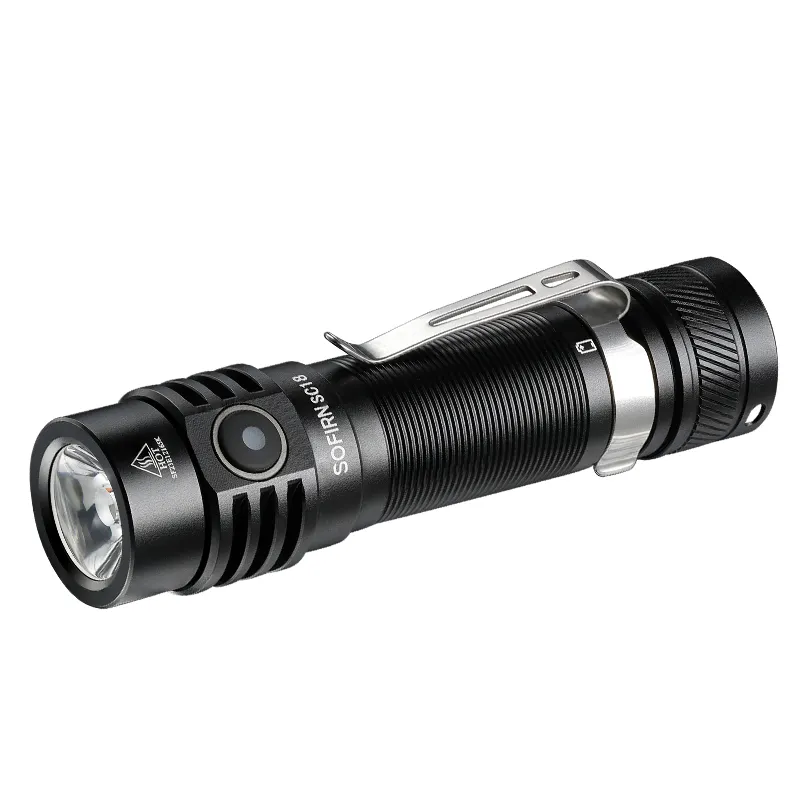 Sofirn SC18 Rechargeable EDC Flashlight, Max 1800 Lumens TIR Lens