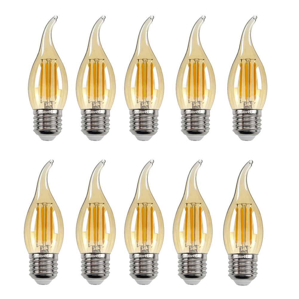 10pcs 4W 220V LED Filament Retro Edison Bulb Chandelier- Light, E14, 501 Original
10pcs 4W 220V LED Filament Retro Edison Bulb Chandelier- Light, E14, 501 Original