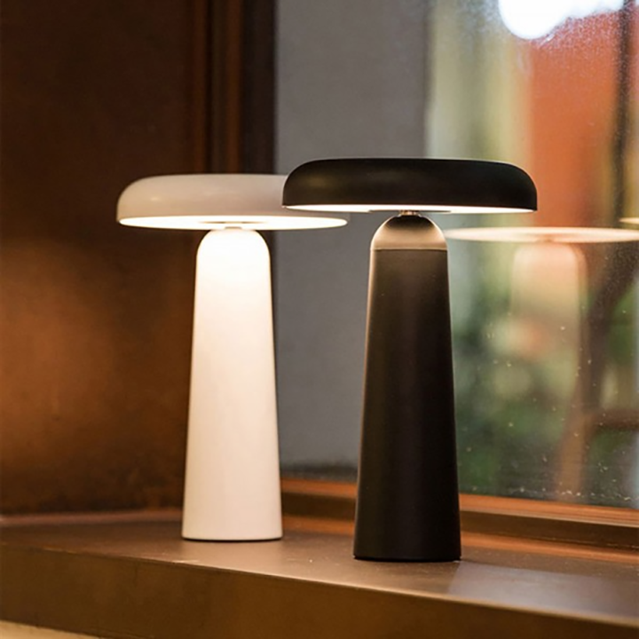Mushroom LED Table Lamp - Tiltable Lampshade & Stepless Dimmable Touch Control Desk Light - Appledas