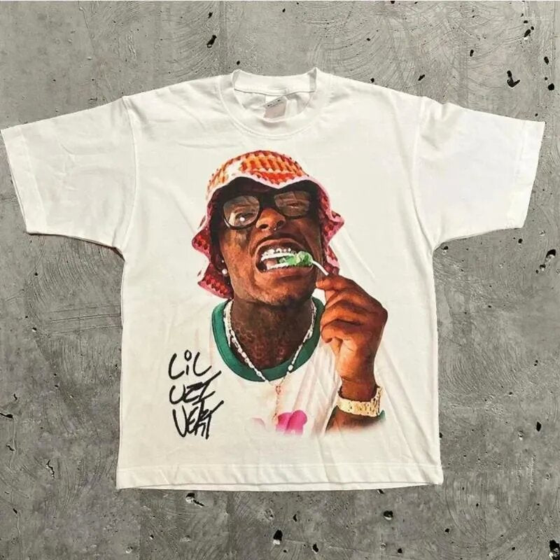 Aonga 90S Streetwear Men'S T-Shirt Retro Trend Portrait