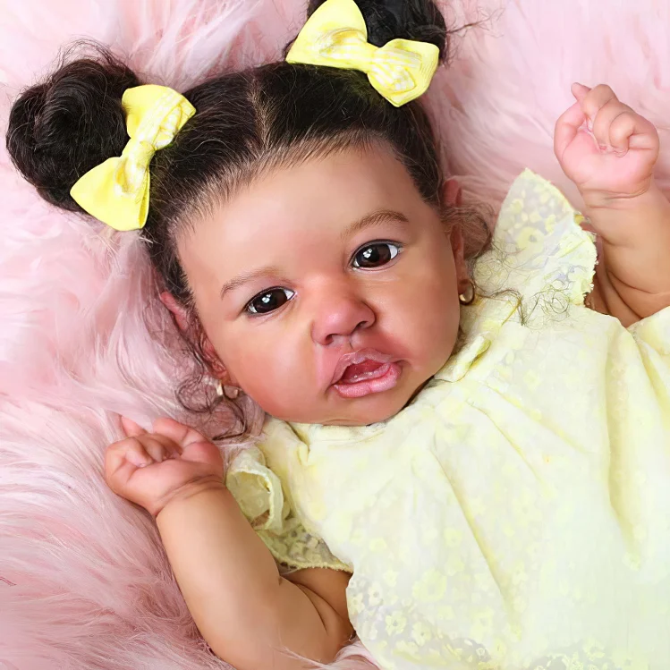 African American Black Reborn Baby Doll Girl, Soft Silicone Babies, Full Silicone Mini Toddler Doll 12'' Handmade Clever Cristian -Creativegiftss® - [product_tag] RSAJ-Creativegiftss®