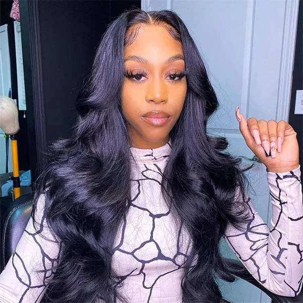Pre Bleached Knots Body Wave HD Lace Front Wig