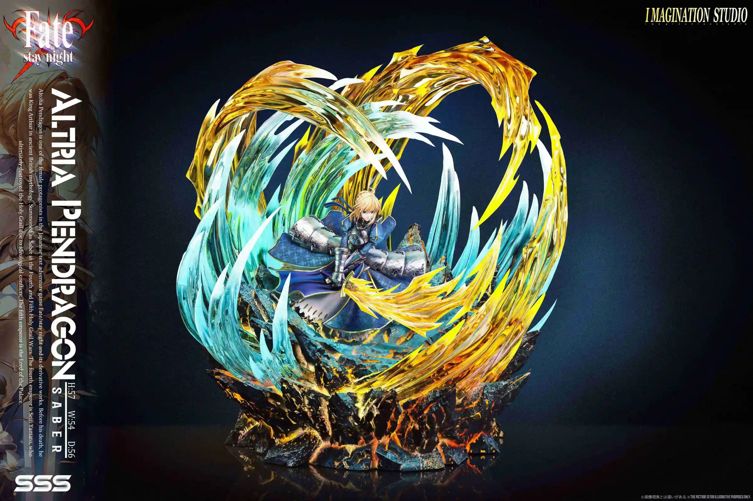 1/6 Scale Saber Artoria Pendragon with LED - Fate/Stay Night Resin