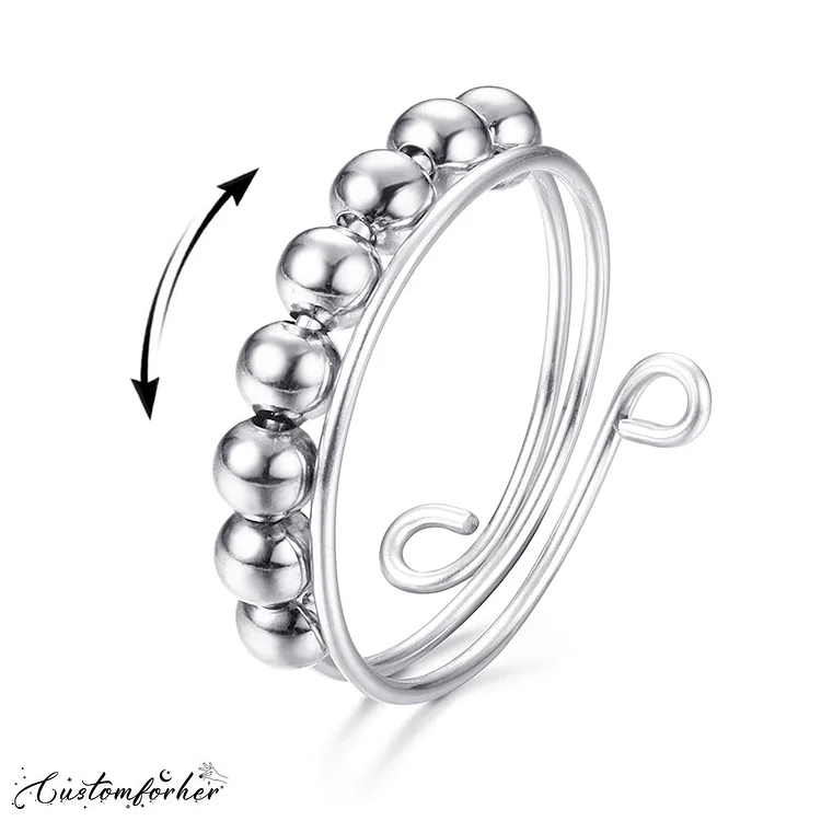 Handmade Adjustable Spiral Spin Brass Ring