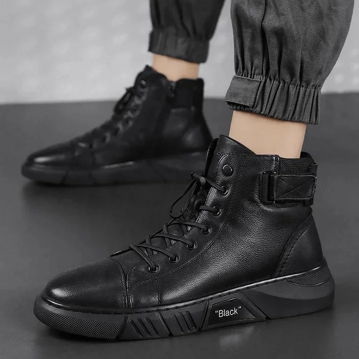 Men's Casual Versatile Genuine Leather Ankle Boots Radinnoo.com