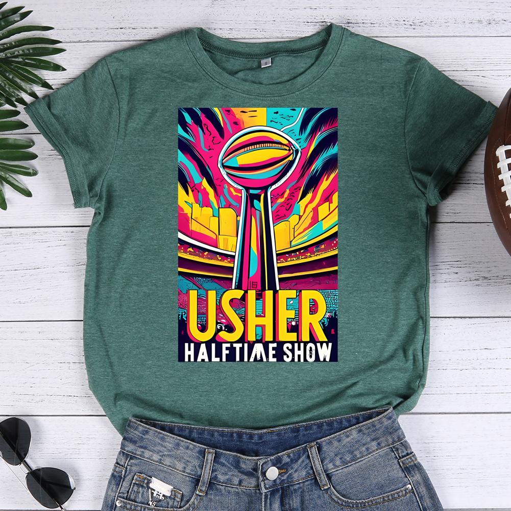 Usher Halftime Show Round Neck T-shirt-0019793-Guru-buzz