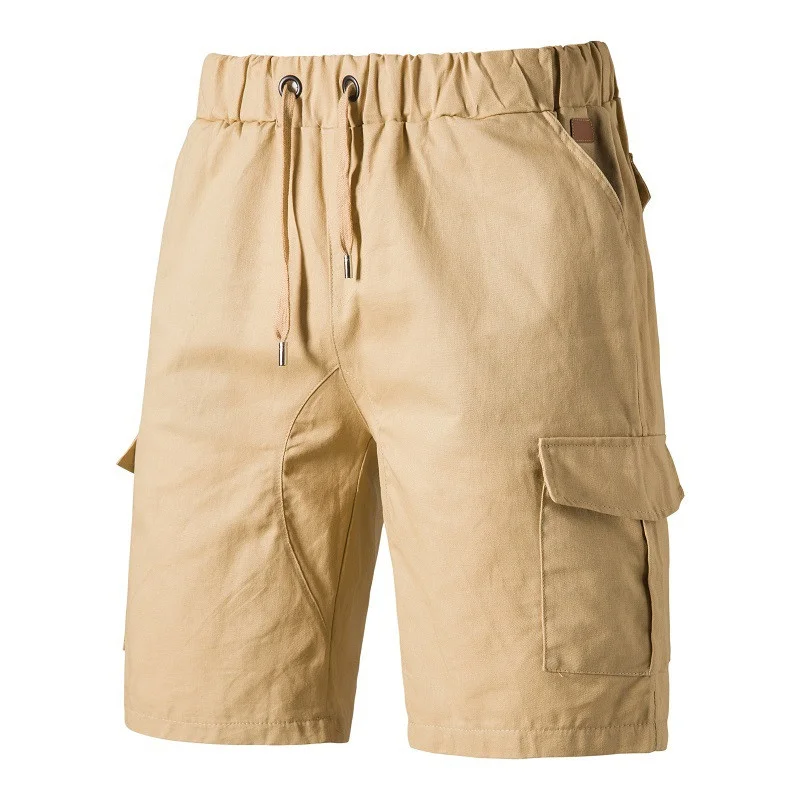 Casual workwear multi-pocket shorts