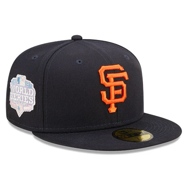 New Era 59Fifty Pop Sweat San Francisco Giants 2012 World Series Patch Pink UV Hat - Navy QueenFunky