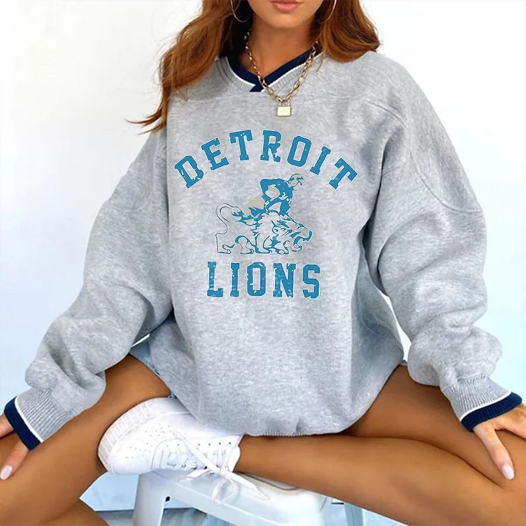 Detroit Lions V-neck Pullover Sweatshirt