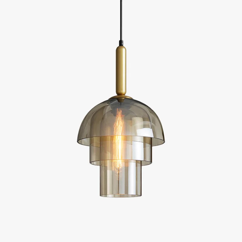 Modern Creative Dome Multi -Layer Glass Hanging Light