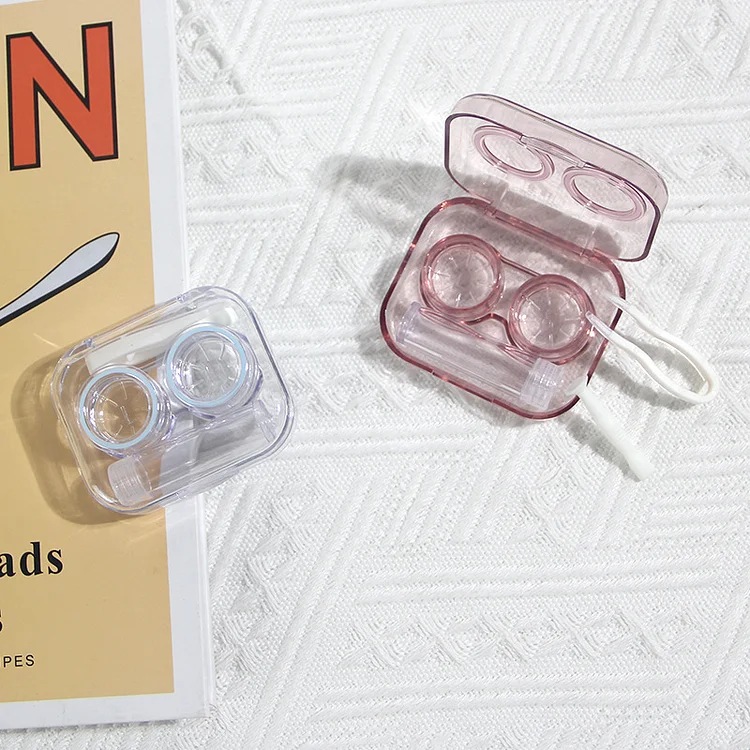 Portable transparent mini simple lens case