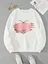 Women Fleece Cartoon Avocado Love 90s Trend Cute Clothing Fashion Pullovers Print Long Sleeve Clothes Female Graphic Sweatshirts