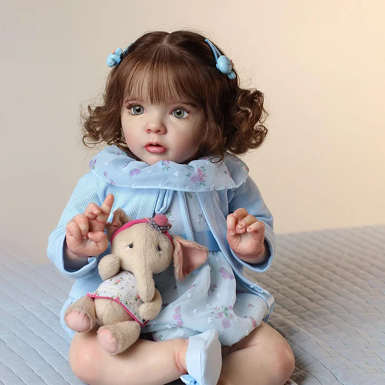  [New!] 20" Duka Awake Toddler Girl Cloth Body Reborn Baby Doll - Reborndollsshop®-Reborndollsshop®