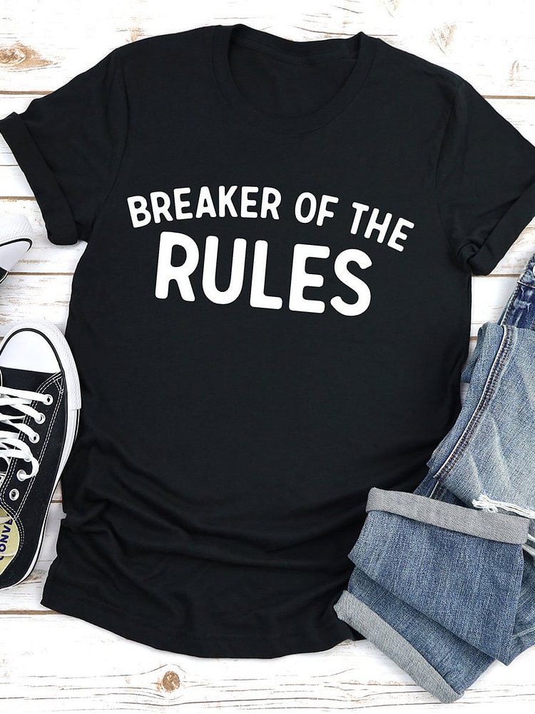 Bestdealfriday Breaker Of The Rules Alphabet Graphic Tee