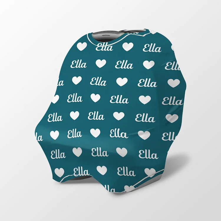 Personalized Baby Heart Car Seat Canopy | Canopyl261